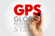 © dizain - GPS Global Positioning System - global navigation satellite system that provides geolocation and time information to a GPS receiver, acronym text concept background