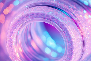 Wall Mural - pink and purple abstract background with white texture in geometric circles and ring pattern design.