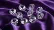 © Sawat - A group of small, perfectly cut diamonds arranged in a circle on a velvet cloth