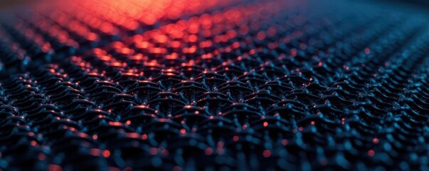 Close-up view, textured metal mesh, speaker grille style , weave, surface, aluminum