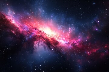 majestic nebula in deep space with vibrant cosmic clouds and distant stars creating a celestial tape