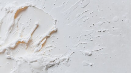 Leinwandbilder - Abstract texture of spilled white paint creating unique patterns on a flat surface : Generative AI