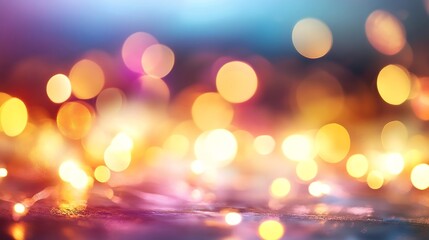 Poster - Colorful Bokeh Lights Creating a Magical and Dreamy Atmosphere for Celebrations : Generative AI