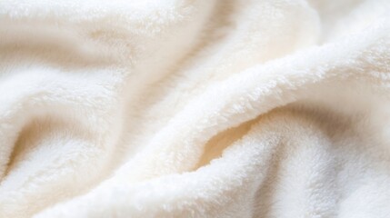 Poster - Soft Creamy Textured Fabric Draped Elegantly in Natural Light : Generative AI
