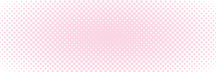 Aufkleber - Abstract halftone pattern with a gradient dot effect, transitioning from dense black circles to soft pink. Modern pop-art inspired digital background for retro and comic-style designs