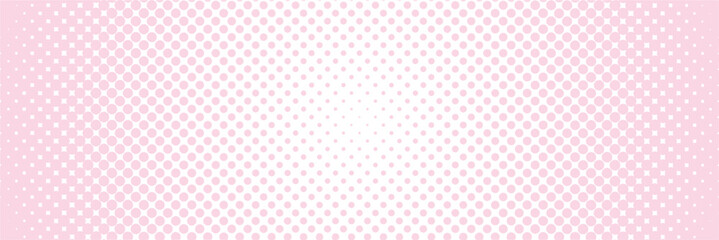 Aufkleber - Abstract halftone pattern with a gradient dot effect, transitioning from dense black circles to soft pink. Modern pop-art inspired digital background for retro and comic-style designs
