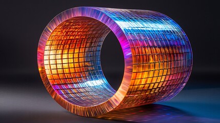 Poster - Abstract Colorful Cylinder Sculpture