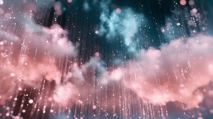 Poster - Mesmerizing abstract image of soft pastel colors with raindrop effects creating a dreamy atmosphere : Generative AI
