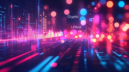 Wall Mural - abstract digital landscape with glowing particles, abstract digital landscape with glowing particles