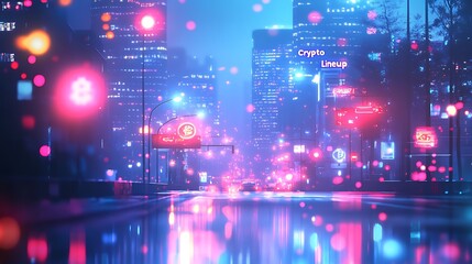 Wall Mural - abstract digital landscape with glowing particles, abstract digital landscape with glowing particles