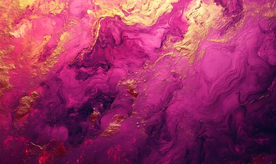 Wall Mural - abstract painting of swirling vibrant colors, a fiery sunset landscape with hues of orange, red, pin