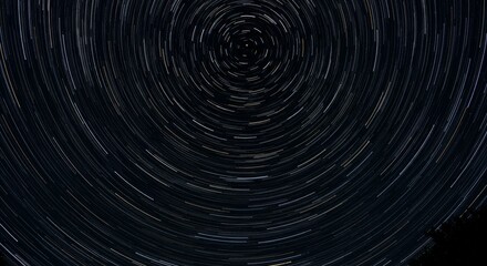 Wall Mural - celestial dance peaceful night sky - serene night sky, star trails, cosmic wonder, tranquil beauty, 