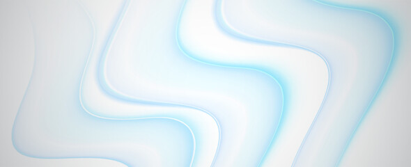 Wall Mural - blue curved lines background. futuristic soft gradient waves. air flow. fresh aroma.