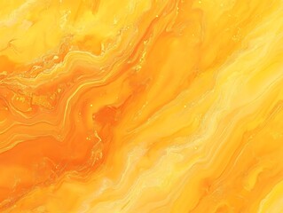 Wall Mural - vibrant orange and yellow abstract waves create a warm, energetic atmosphere, perfect