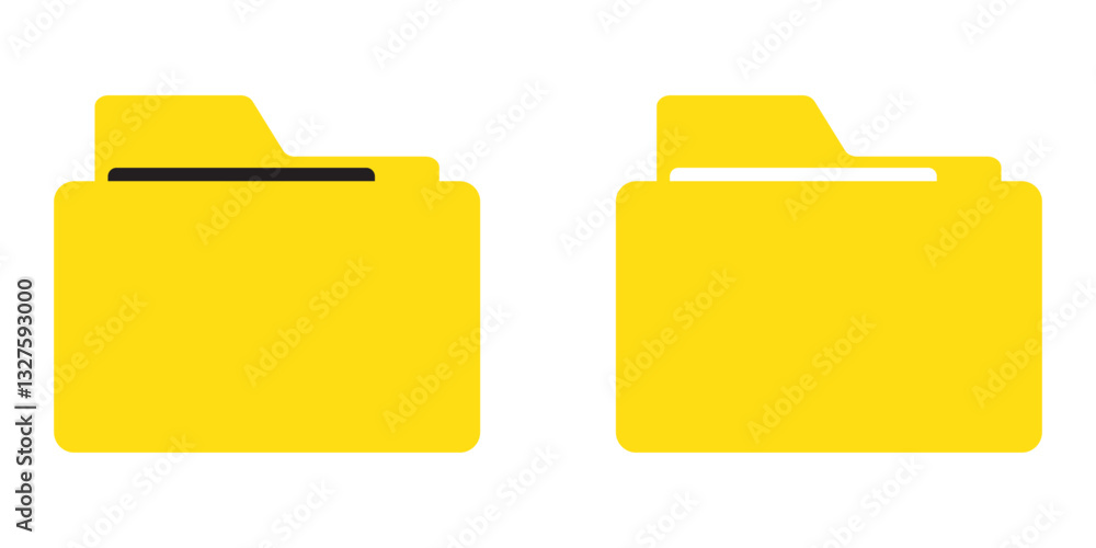 File folder icon set. Design for app, logo etc. Vector EPS 10 Stock ...