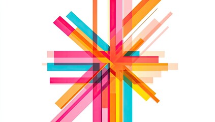 Poster - Colorful abstract radiating lines