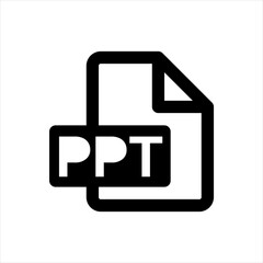 Wall Mural - a simple and clear icon representing a powerpoint presentation file.