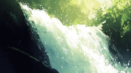  Stunning Waterfall with Lush Natural Features