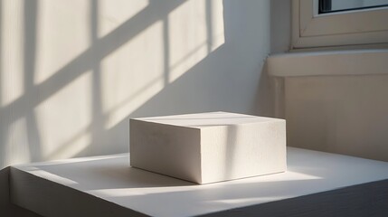 Poster - White Cube Product Display Minimalist Photography