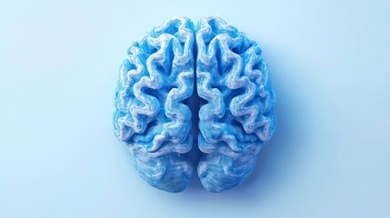 Wall Mural - abstract blue human brain. brain anatomy. healthcare medical concept