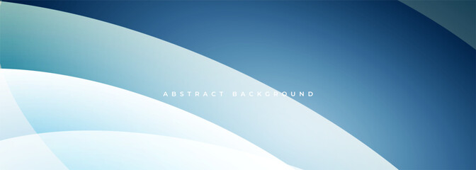 Poster - Abstract white and blue modern wide background with dynamic circle shapes. Vector illustration