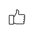 © LUNARA - Like icon logo design. Thumbs up sign and symbol. Hand like