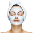 © Vivid_Vision - Woman applying white facial mask for skincare treatment