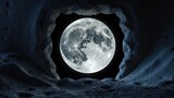 Full Moon (Moon Phase) viewed from a lunar perspective.