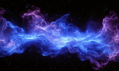Wall Mural - colorful wisps float through dark space in a seamless transition.