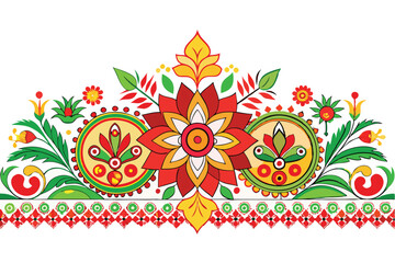 Aufkleber - Intricate floral mandala design featuring vibrant colors and symmetrical patterns for decorative purposes