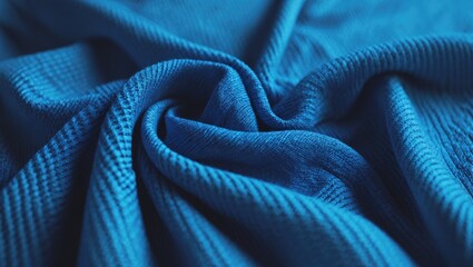 Blue sportswear fabric texture for football jersey.