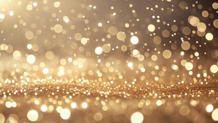 Wall Mural - cream backdrop featuring elegant bokeh particles.