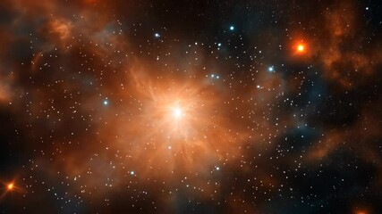Wall Mural - captivating voyage through vast dense starfield in outer space loop featuring glowing nebula and cou