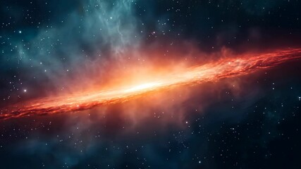 Wall Mural - cosmic spiral galaxy with swirling stars and nebula in deep space background for astronomy and futur