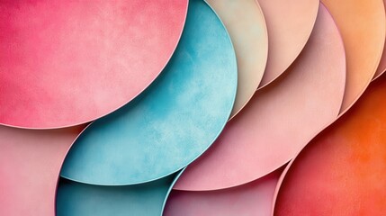 Leinwandbilder - Colorful collection of oval shapes arranged in a visually appealing manner against a soft background in a creative and artistic display