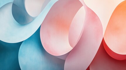 Leinwandbilder - Colorful collection of oval shapes arranged in a visually appealing manner against a soft background in a creative and artistic display