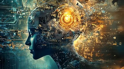 Artificial Intelligence: A Futuristic Vision of Cyborg Woman