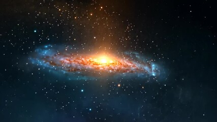 Wall Mural - distant galaxies and nebulae space background with stars in deep cosmos and ethereal glow for astron