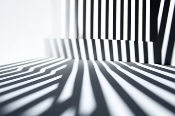 Leinwandbilder - Abstract black and white vector illustration featuring geometric shapes and patterns on a flat surface during daytime light