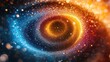 © Jajang - Cosmic swirl of vibrant colors and glittering particles