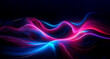 © joeycheung - Abstract waves of vibrant pink and blue light flow and ripple across a dark backdrop, creating a dynamic and energetic visual effect.