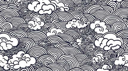 Abstract ink waves and clouds pattern background for design or decor use