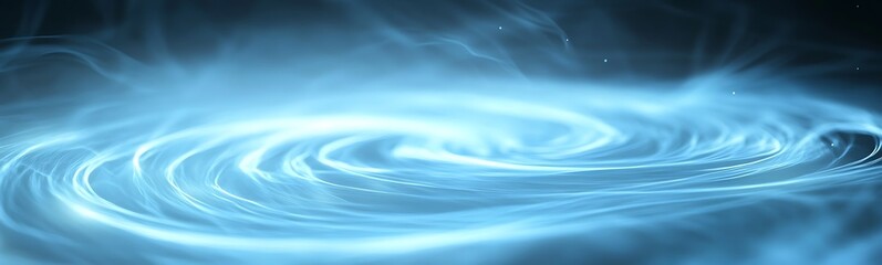 Leinwandbilder - Swirling blue light creates an ethereal and dynamic visual effect.