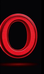 Aufkleber - Bold red capital letter O