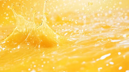 Poster - Vibrant splash of orange liquid creating dynamic patterns in water.