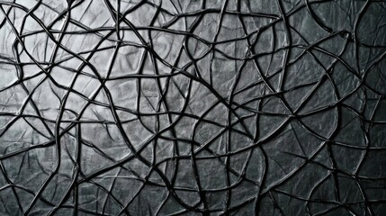 Abstract Black And Gray Textured Background With Intertwined Lines