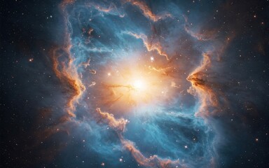 vibrant nebula in the vastness of space