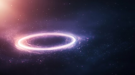 Poster - Cosmic swirl of light and stars creating an ethereal space effect.