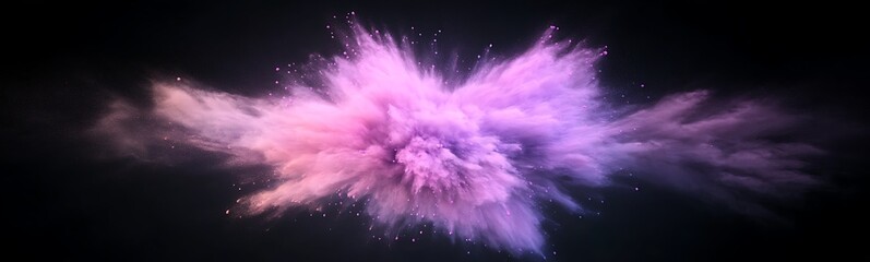 Aufkleber - Vibrant explosion of purple and pink hues against a dark backdrop, creating a dynamic visual effect.