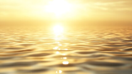 Aufkleber - Golden sunlight reflecting on calm water creates a serene atmosphere.